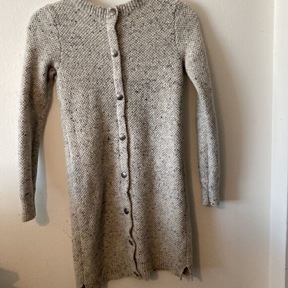 EUC Madewell Button-Back Sweater-Tunic Dress in Donegal Grey - Picture 10 of 11